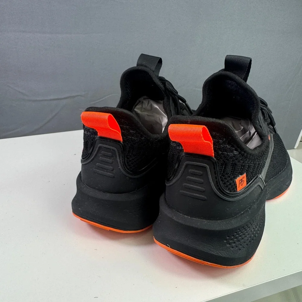 BAAS PLOA Mens Size 5.5 Black Orange Athletic Trail Running Shoes Sneakers